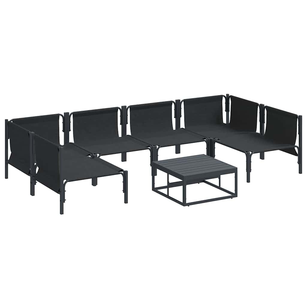 Garden Sofa Set 7 pcs Anthracite Steel