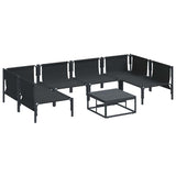 Garden Sofa Set 7 pcs Anthracite Steel