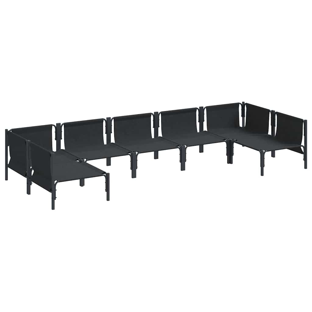 Garden Sofa Set 7 pcs Anthracite Steel