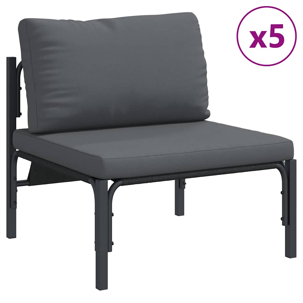Garden Sofa Set 7 pcs Anthracite Steel