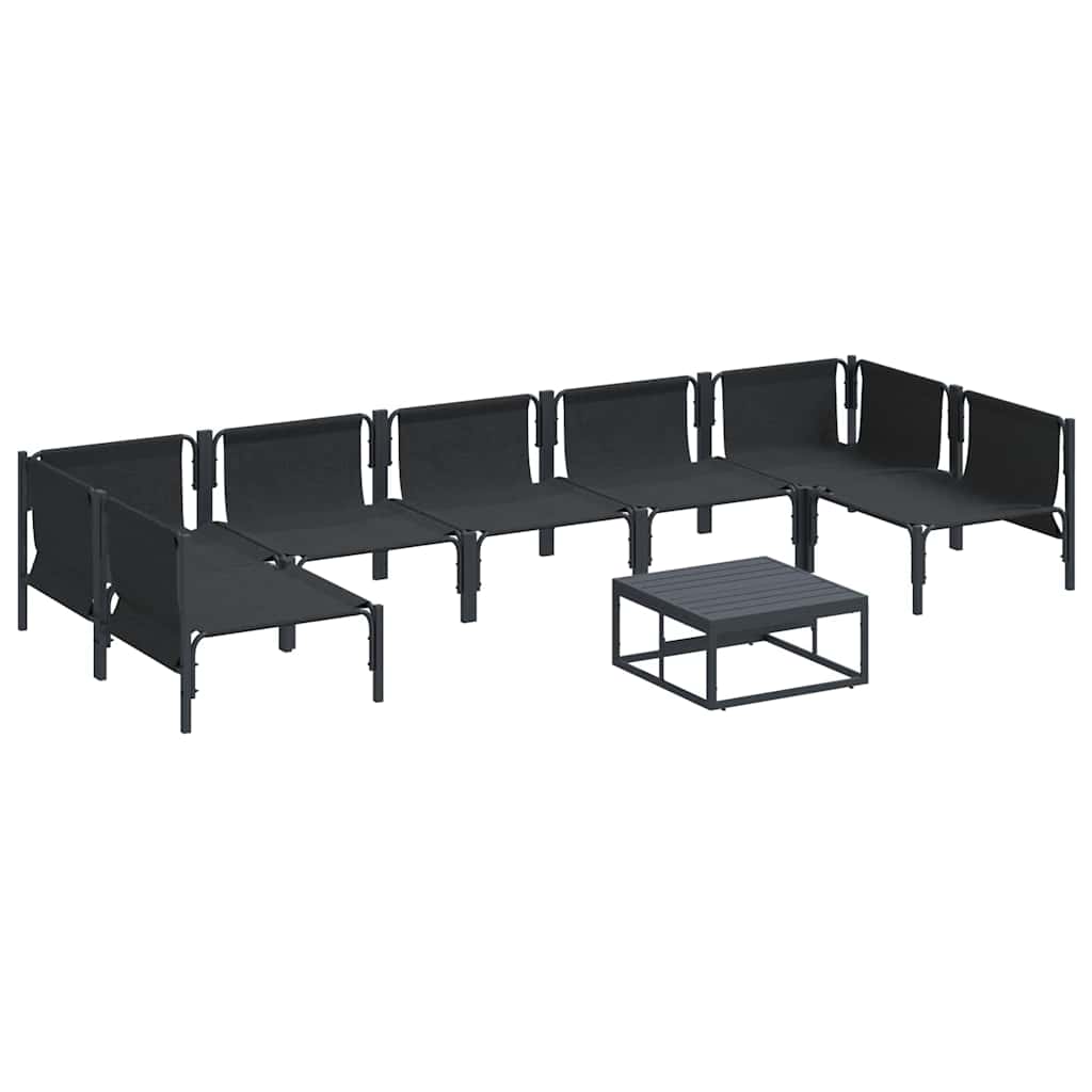 Garden Sofa Set 8 pcs Anthracite Steel
