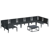 Garden Sofa Set 8 pcs Anthracite Steel