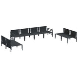 Garden Sofa Set 8 pcs Anthracite Steel