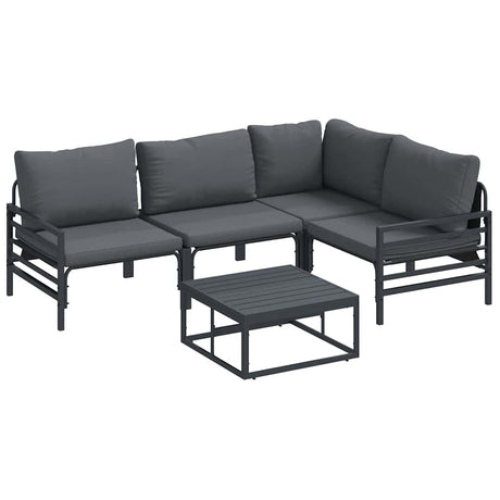 Garden Sofa Set 6 pcs Anthracite Steel