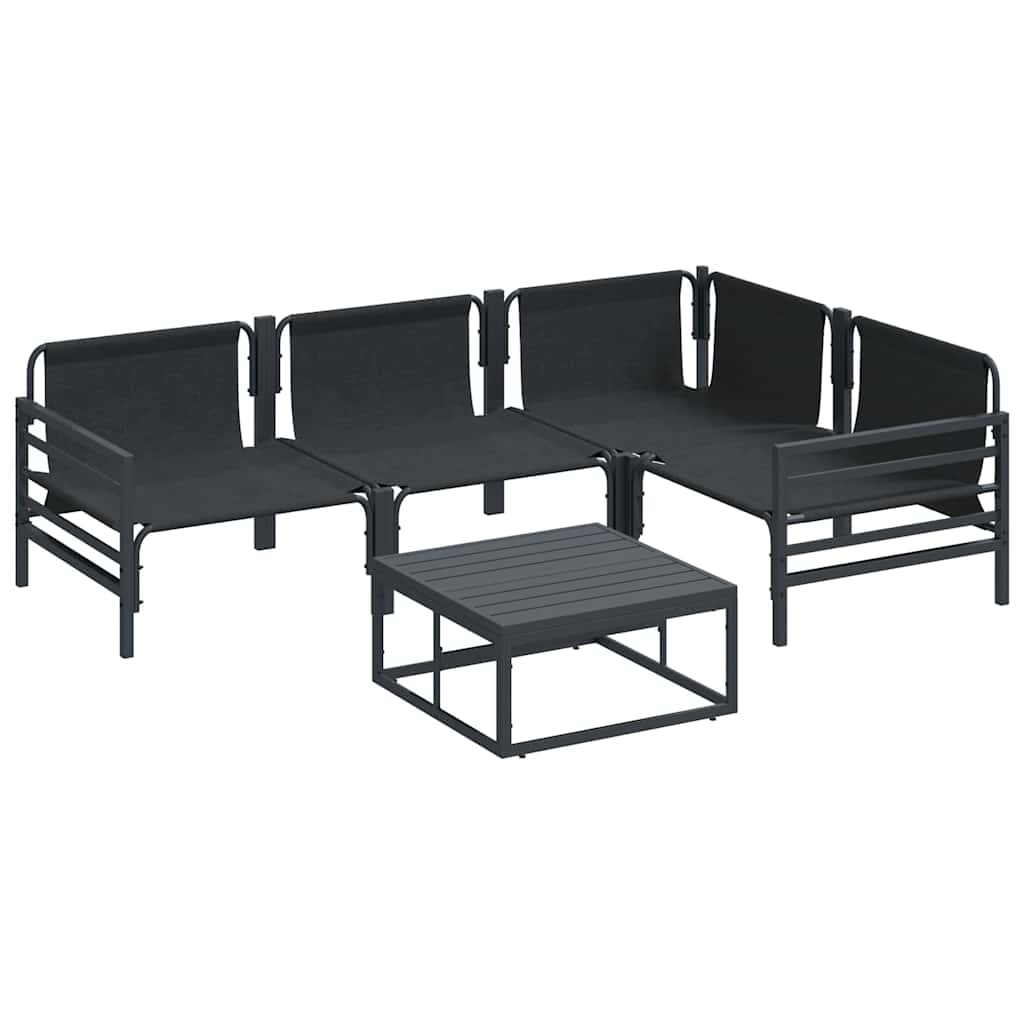 Garden Sofa Set 6 pcs Anthracite Steel