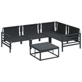 Garden Sofa Set 6 pcs Anthracite Steel
