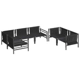 Garden Sofa Set with Cushion 6 pcs Anthracite Steel