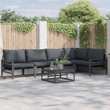 Garden Sofa Set 5 pcs Anthracite Steel
