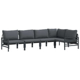 Garden Sofa Set 5 pcs Anthracite Steel