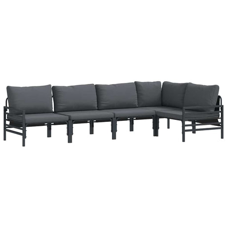 Garden Sofa Set 5 pcs Anthracite Steel