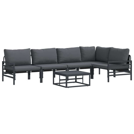 Garden Sofa Set 6 pcs Anthracite Steel