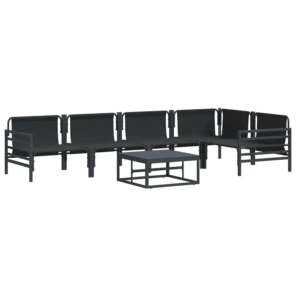 Garden Sofa Set 6 pcs Anthracite Steel