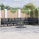 Garden Sofa Set 6 pcs Anthracite Steel