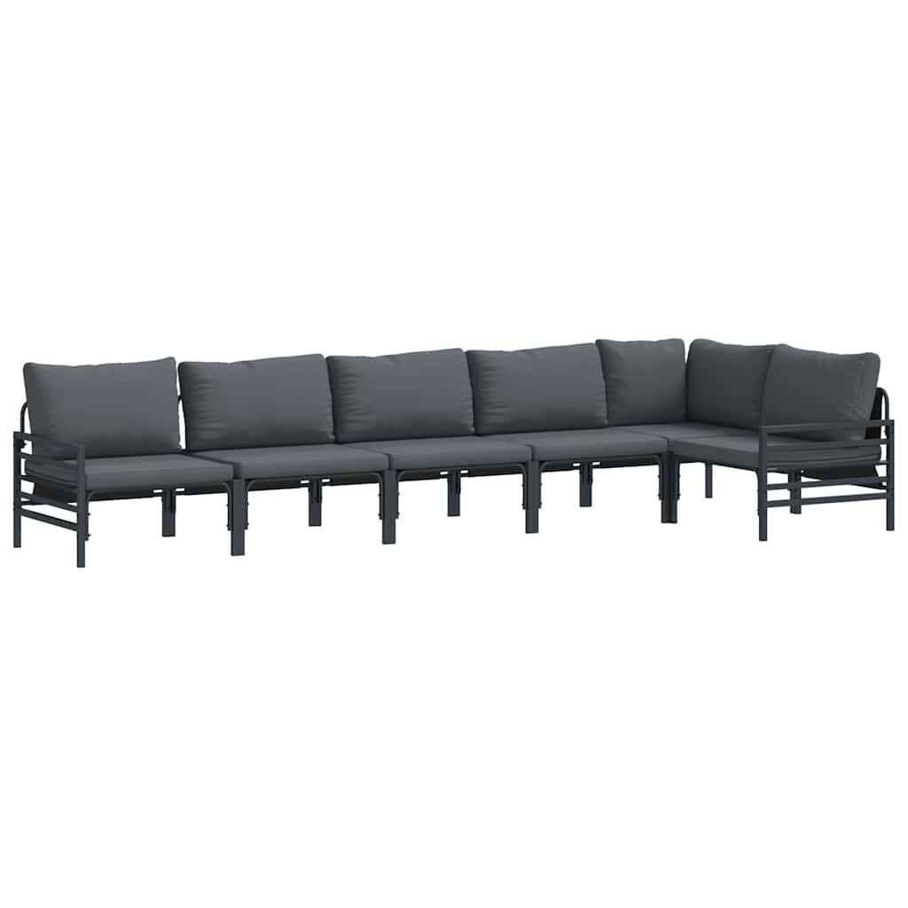 Garden Sofa Set Anthracite Steel