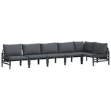 Garden Sofa Set 6 pcs Anthracite Steel
