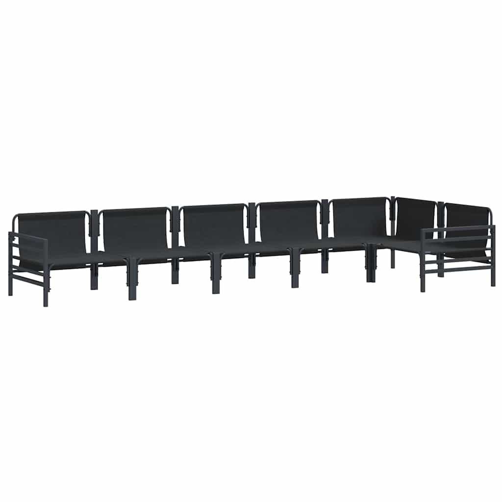 Garden Sofa Set 6 pcs Anthracite Steel