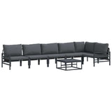 Garden Sofa Set 7 pcs Anthracite Steel
