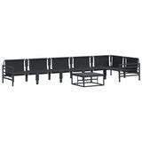 Garden Sofa Set 7 pcs Anthracite Steel