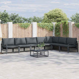 Garden Sofa Set 7 pcs Anthracite Steel