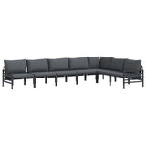 Garden Sofa Set 7 pcs Anthracite Steel
