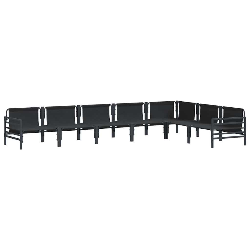 Garden Sofa Set 7 pcs Anthracite Steel