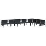 Garden Sofa Set 7 pcs Anthracite Steel
