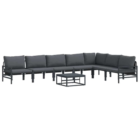 Garden Sofa Set 8 pcs Anthracite Steel
