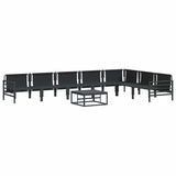 Garden Sofa Set 8 pcs Anthracite Steel