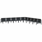 Garden Sofa Set 9 pcs Anthracite Steel