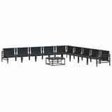 Garden Sofa Set 10 pcs Anthracite Steel