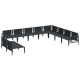 Garden Sofa Set 10 pcs Anthracite Steel