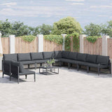 Garden Sofa Set 11 pcs Anthracite Steel