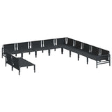 Garden Sofa Set 11 pcs Anthracite Steel