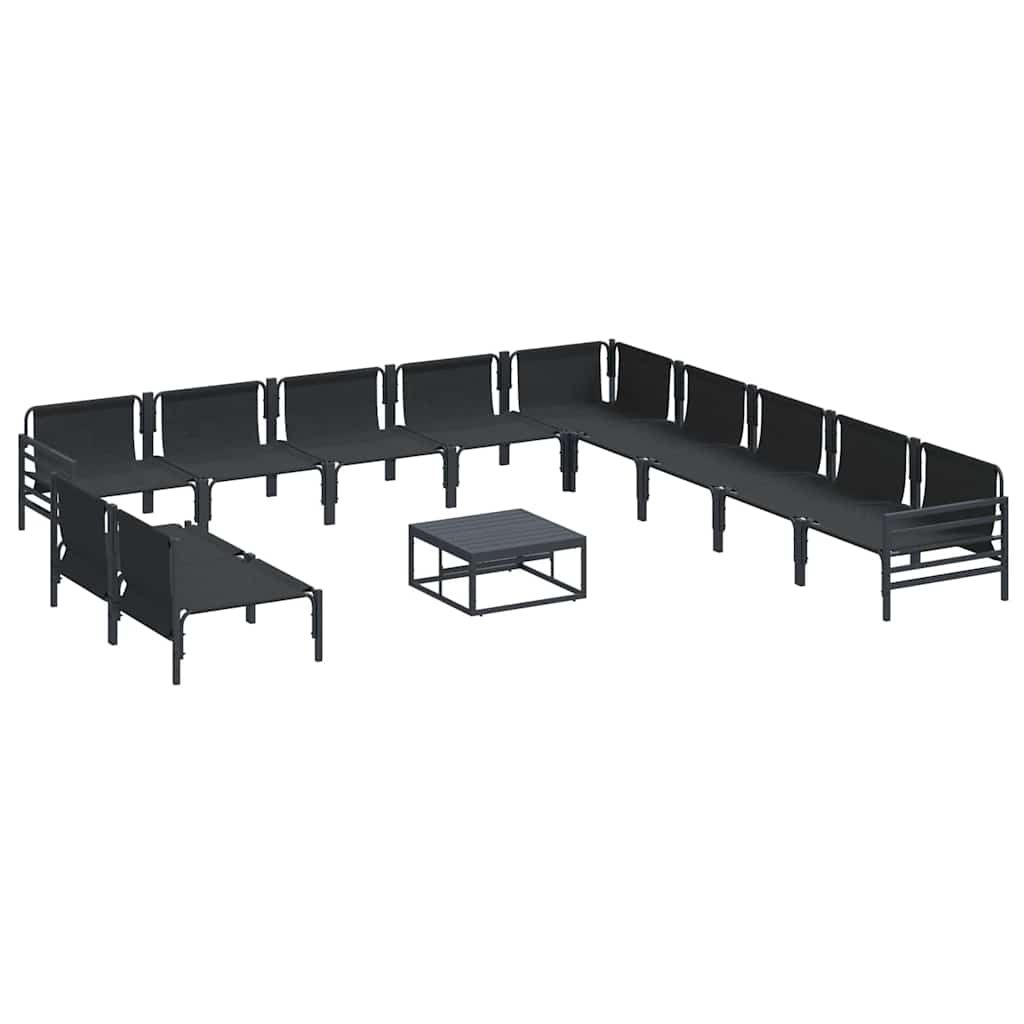 Garden Sofa Set 12 pcs Anthracite Steel