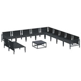 Garden Sofa Set 12 pcs Anthracite Steel