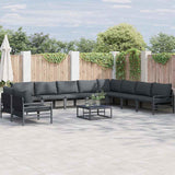 Garden Sofa Set 11 pcs Anthracite Steel