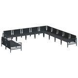 Garden Sofa Set 11 pcs Anthracite Steel