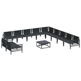 Garden Sofa Set 12 pcs Anthracite Steel