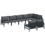 Garden Sofa Set 8 pcs Anthracite Steel
