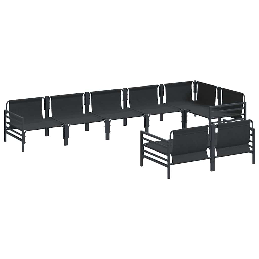 Garden Sofa Set 8 pcs Anthracite Steel