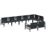 Garden Sofa Set 8 pcs Anthracite Steel