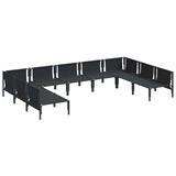 Garden Sofa Set 9 pcs Anthracite Steel