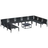 Garden Sofa Set 10 pcs Anthracite Steel