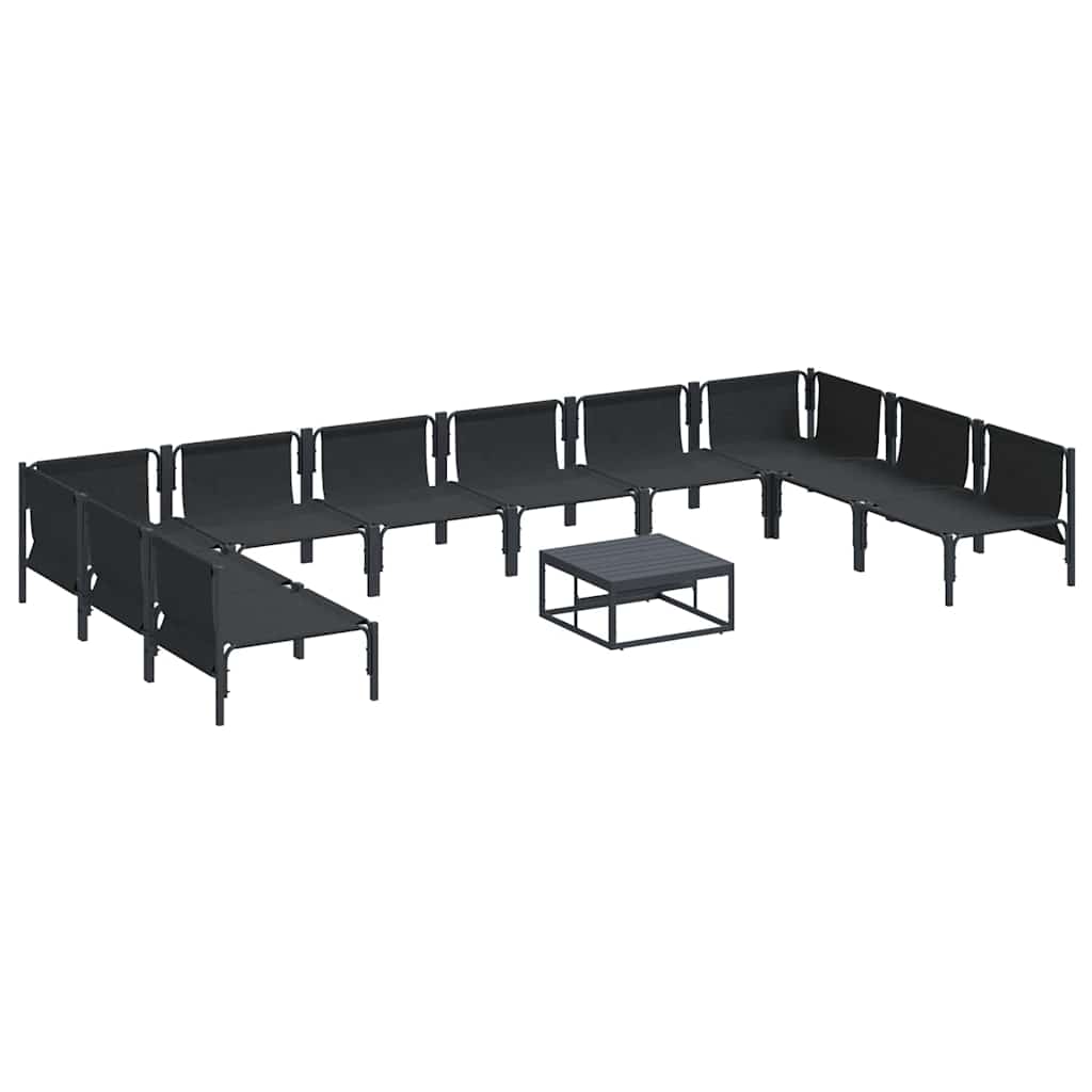 Garden Sofa Set 11 pcs Anthracite Steel