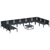 Garden Sofa Set 11 pcs Anthracite Steel