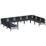 Garden Sofa Set 9 pcs Anthracite Steel