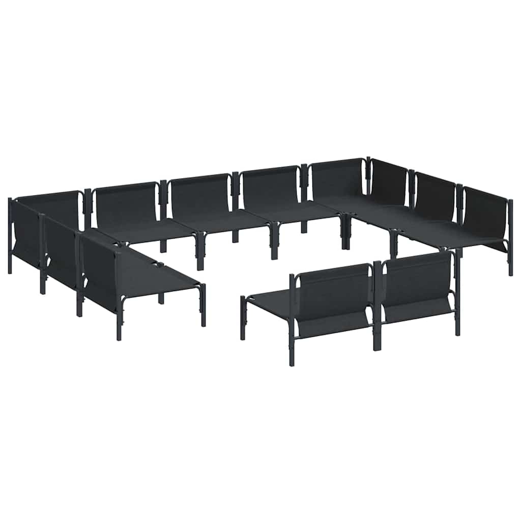 Garden Sofa Set 11 pcs Anthracite Steel
