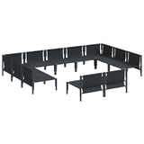 Garden Sofa Set 11 pcs Anthracite Steel