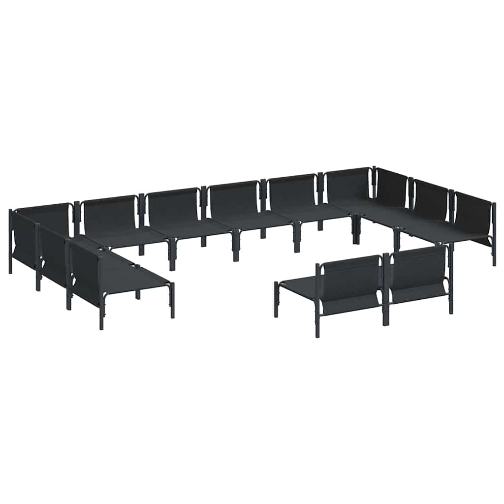 Garden Sofa Set 12 pcs Anthracite Steel