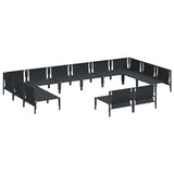 Garden Sofa Set 12 pcs Anthracite Steel